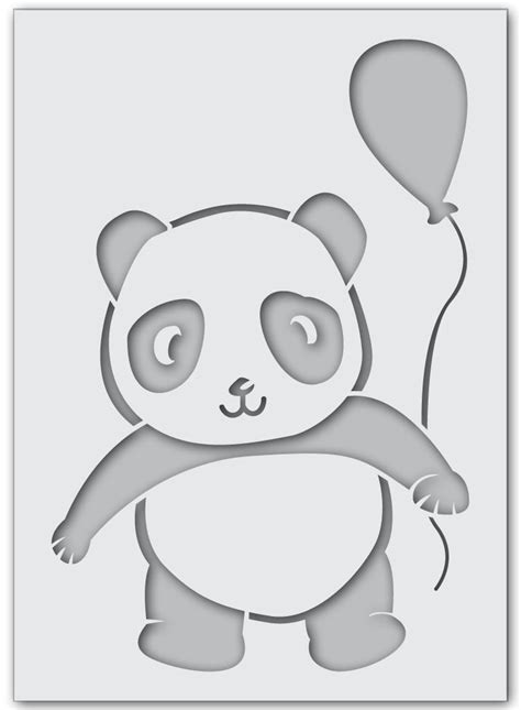 Stencil Panda Baby Etsy Uk