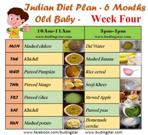 Your baby has a small stomach and needs to be eating small amounts of soft nutritious food frequently throughout the day. Indian Diet Plan for 6 Months Old Baby | Budding Star