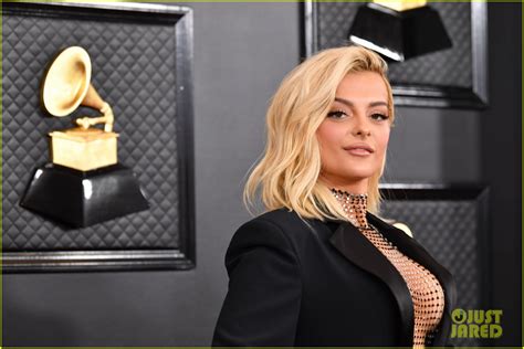 Bebe Rexha Stuns In Black Silver Chainlink Top At Grammys Photo Grammys