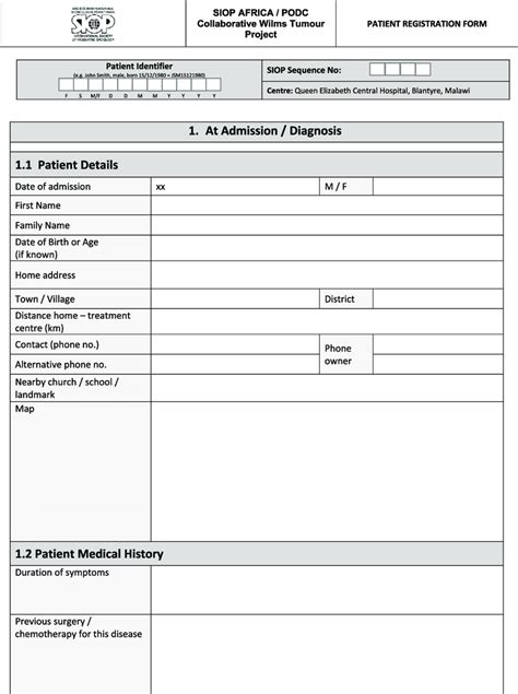 Two Pages Of The Case Record Form As An Example Download Scientific