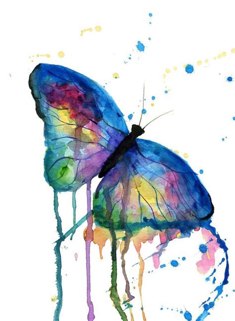 Watercolor Butterfly Art Print For Home Decor Watercolor Etsy