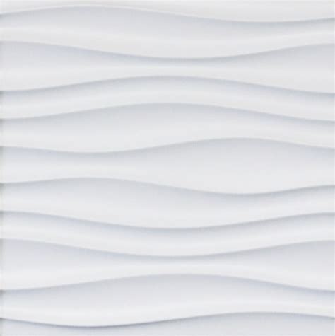 3d Wall Styling Panel Waves Texture 16 Piece Plain White