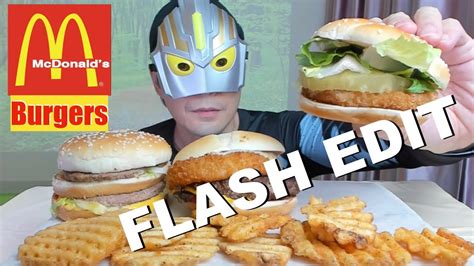 Angus And Ebi Burger Mcdonalds Mukbang [flash] 먹방 Eating Show Youtube