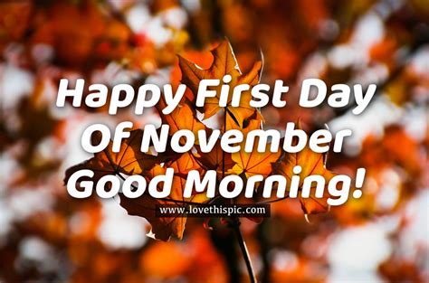 Happy First Day Of November Good Morning Pictures Photos And Images