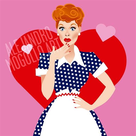 lucille ball as lucy ricardo in the classic tv series ‘i love lucy by alejandro mogollo i