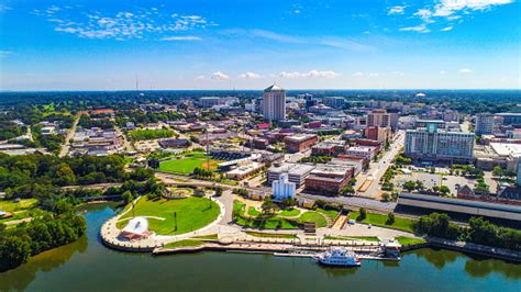 Aerial View Of Downtown Montgomery Alabama Usa Skyline Stock Photo