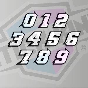 X Custom Racing Numbers Vinyl Stickers Decals Race Motorcycle