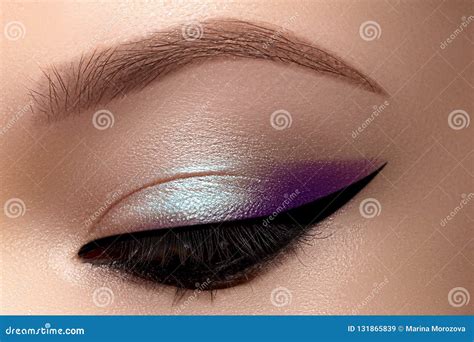 Purple Eye Makeup Close Up
