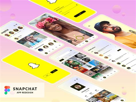 snapchat app redesign uplabs