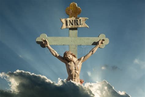 Jesus Christ Inri Saviour Of Christians Stock Image Image Of Save