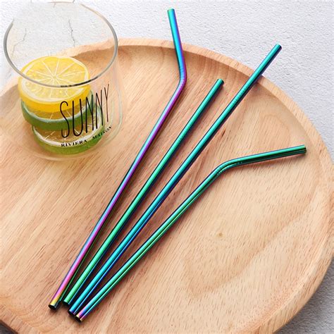 Buy Colorful Metal Straws Party Decor Stainless Steel