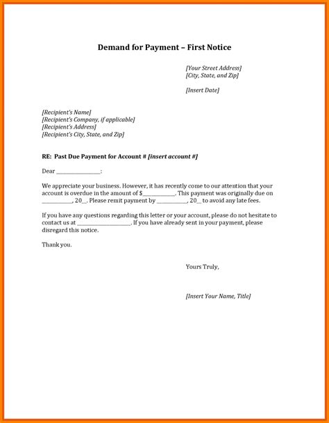 Things to include in payment reminder letter. Get Our Sample of Formal Demand For Payment Letter ...