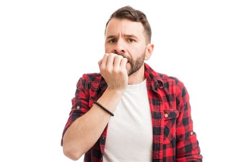 Upset And Nervous Man In Studio Stock Photo Image Of Hipster Stress