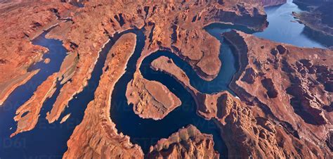 Aerial View Of The Lake Powell Usa Stock Photo
