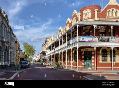 Looking Down High Street In Fremantle Western Australia Stock Photo