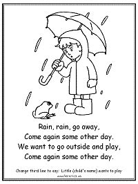 Free coloring pages for all ages: Rain Rain Go Away Coloring Pages and Printable Activities ...