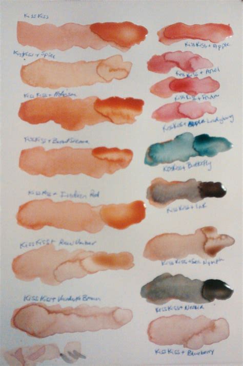 Swatching Skin Tones Watercolor Paints Day Watercolor Wash