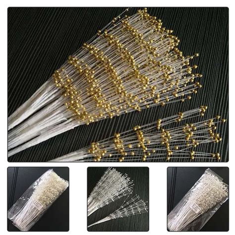 Keybox 100pcs Stems Handmade Pearl Sprays Wedding Stem Beads Diy Craft