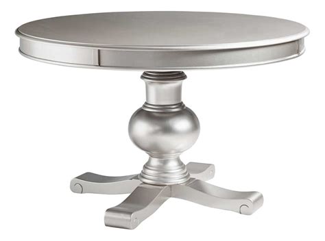Picture Of Hefner Silver Round Dining Table Round Dining Table Round
