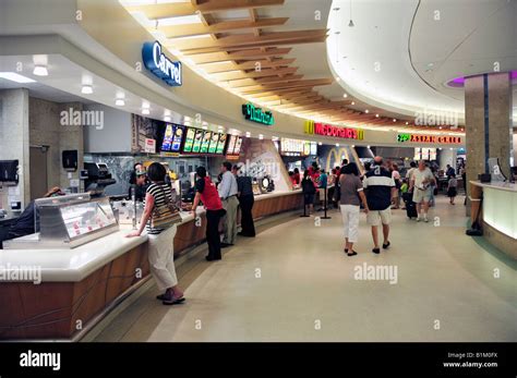 Fast Food Court At Orlando International Airport Florida Stock Photo