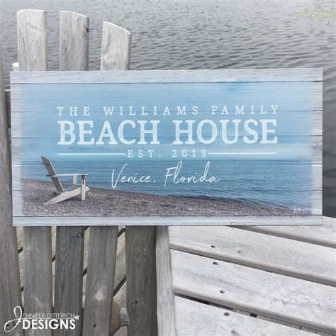 Outdoor Beach House Sign Jennifer Ditterich Designs