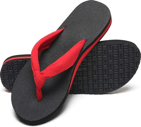 Maiitrip Womens Flip Flops Beach Red Thong Sandals Ladies Comfortable