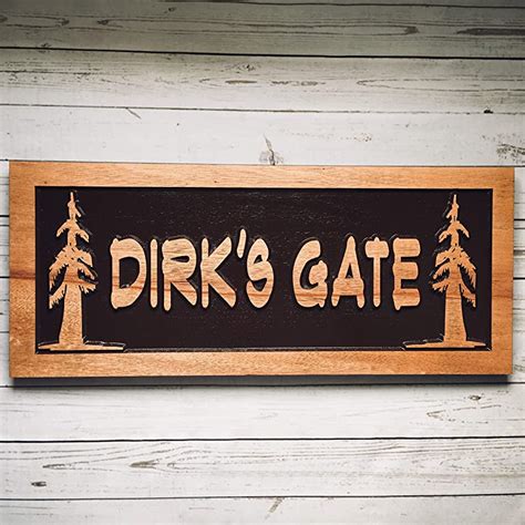 Personalized 3d Wood Sign Outdoor Wooden Cabin Sign Rustic