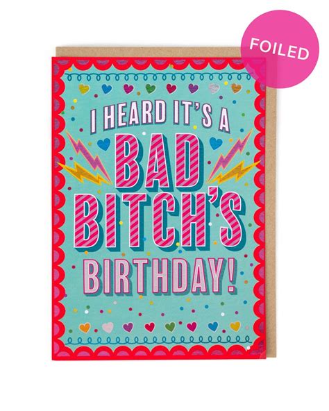 Bad Bitch Birthday Card Cath Tate Cards