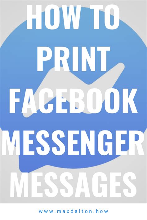 How To Print Facebook Messenger Messages Facebook Print Facebook