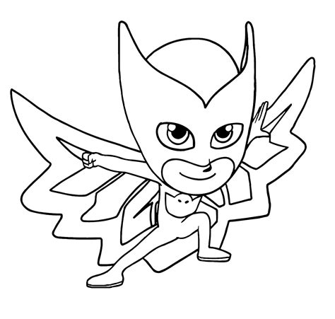Owlette Amaya Pj Masks Coloring Pages Bat 2 Thru 50 Counting By 2 S