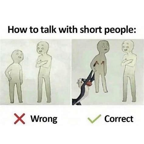How To Talk With Short People Wrong Correct Funny