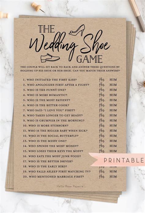 The maid of honour (konge's sister. The Wedding Shoe Game . Virtual Printable Bridal Wedding ...