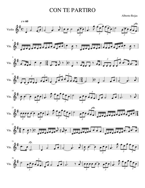 Auf dieser seite sind alle verfügbaren noten gratis. Con Te Partiro sheet music for Piano, Violin download free ...