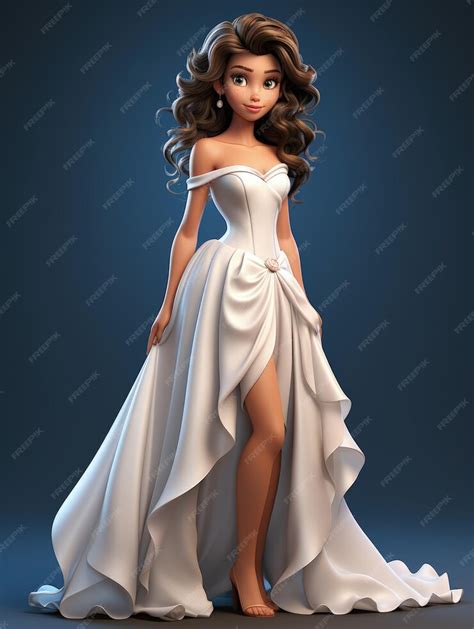 Premium Ai Image Disney And Pixar Character Stunning Girl In Dress