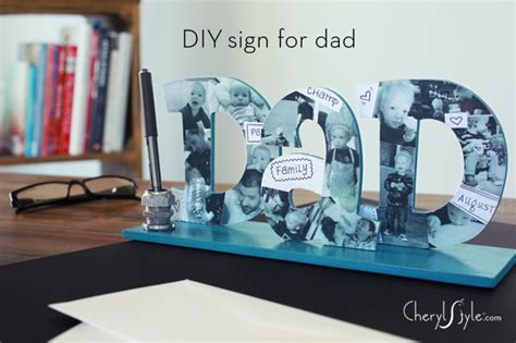 An uninterrupted night's sleep of course. DIY dad desk nameplate craft - Everyday Dishes