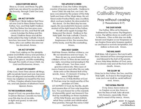 Prayers Common Catholic Prayers Catholic Prayers Faith Prayer