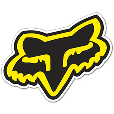 Fox Racing Black Yellow Logo Sticker Sticker Mania