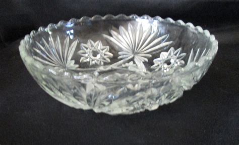 Vintage Round Clear Pressed Glass Bowl 7 Serving Dish Candy Dish Other