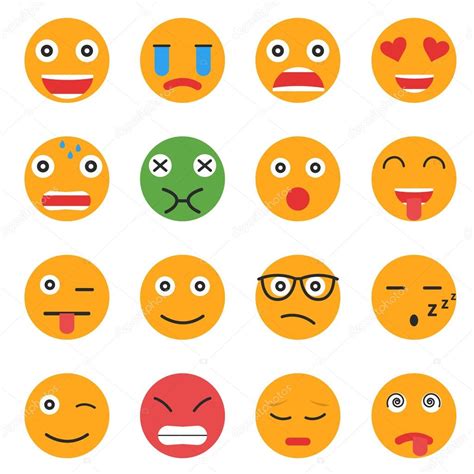 Smilies With Different Emotions Stock Vector Image By ©royalty 112748694