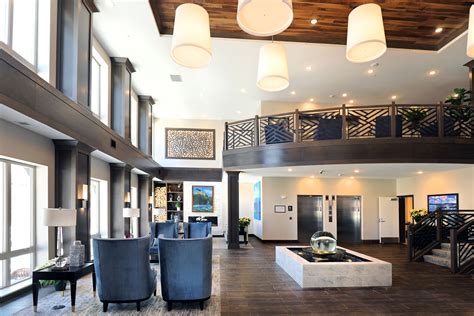 The Lobby Of Global Pointe Senior Living Gives A Calm And Sophisticated