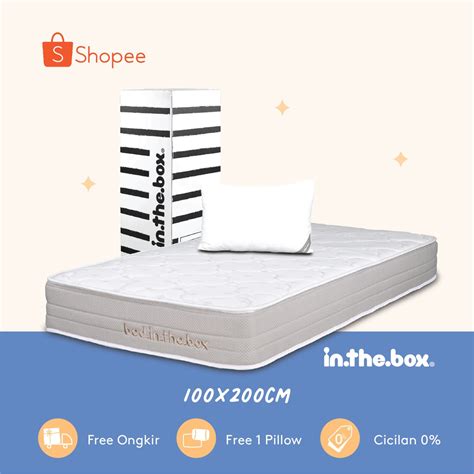 Kasur Spring Bed Inthebox Ukuran 100x200 Super Single Size Shopee Indonesia