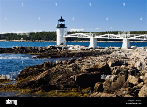 Marshall Point Lighthouse Port Clyde Maine Stock Photo Alamy