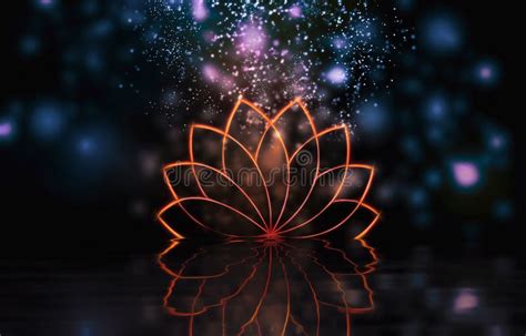 Abstract Background With Lotus Flower Stock Photo Image Of Ornamental