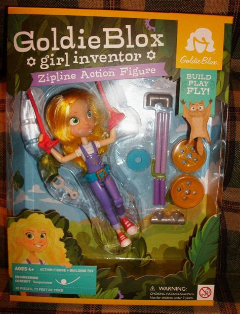 Goldie Blox Girl Inventor Zipline Action Figure New 1825209492