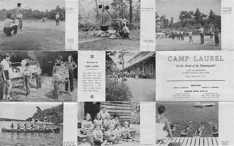Camp Laurel This Is One Side Of The Pamphlet Camp Laurel Date