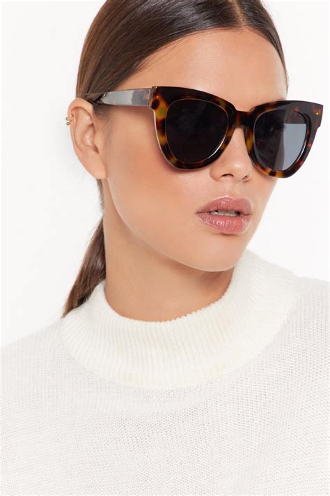 Tortoiseshell Oversized Cat Eye Sunglasses