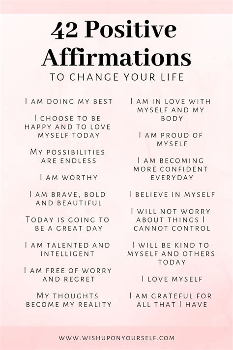 Change Your Life With These 42 Affirmations Affirmations Will Help You