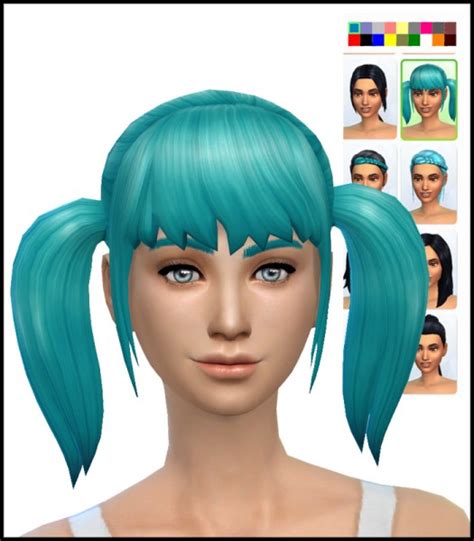 Sims 4 Maxis Match Pigtails Chlistcities