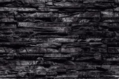 Dark Tile Background Of Natural Black Stone Wall Seamless Texture