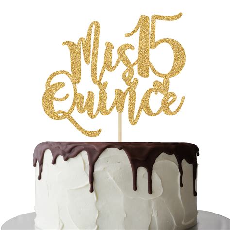 Buy Mis Quince 15 Cake Topper Happy 15th Birthday Decor Feliz 15 Anos